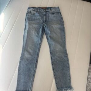 Joe's Jeans Light Blue Frayed Ankle Jeans